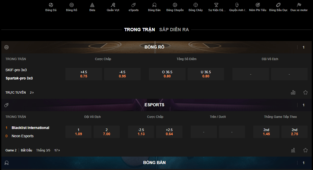 188bet Cá cược thể thao online