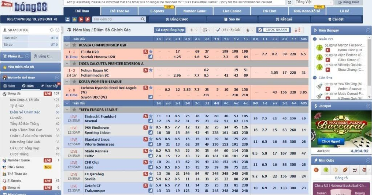 Nhà cái Bong88 có tỷ lệ trả thưởng vô cùng hấp dẫn 