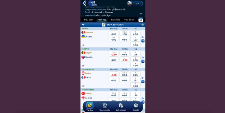 Giới thiệu sảnh thể thao 789club đẳng cấp