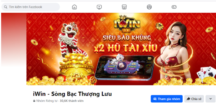 Mạng xã hội với hàng chục nghìn người theo dõi của IWIN. Mạng xã hội với hàng chục nghìn người theo dõi của IWIN.
